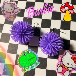 spiky ball earrings!